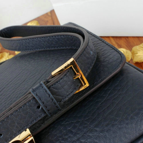 2014 Prada grainy leather mini bag BT0966 blUE